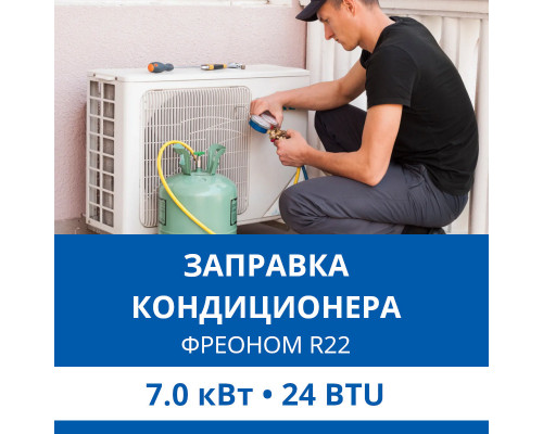 Заправка кондиционера Haier фреоном R22 до 7.0 кВт (24 BTU)