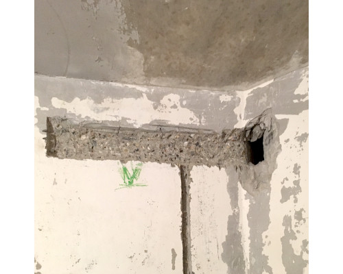 Штробление стены под нишу для дренажной помпы Haier 150х70 мм. (Монолитный бетон)
